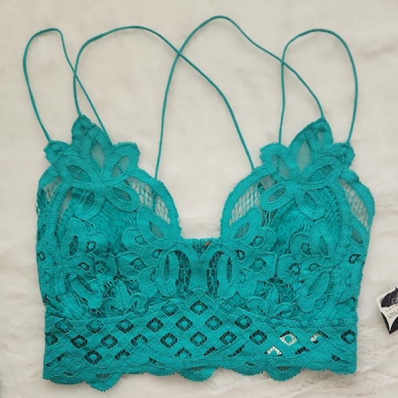 Fp One Other - Free People Teal Lace Bralette